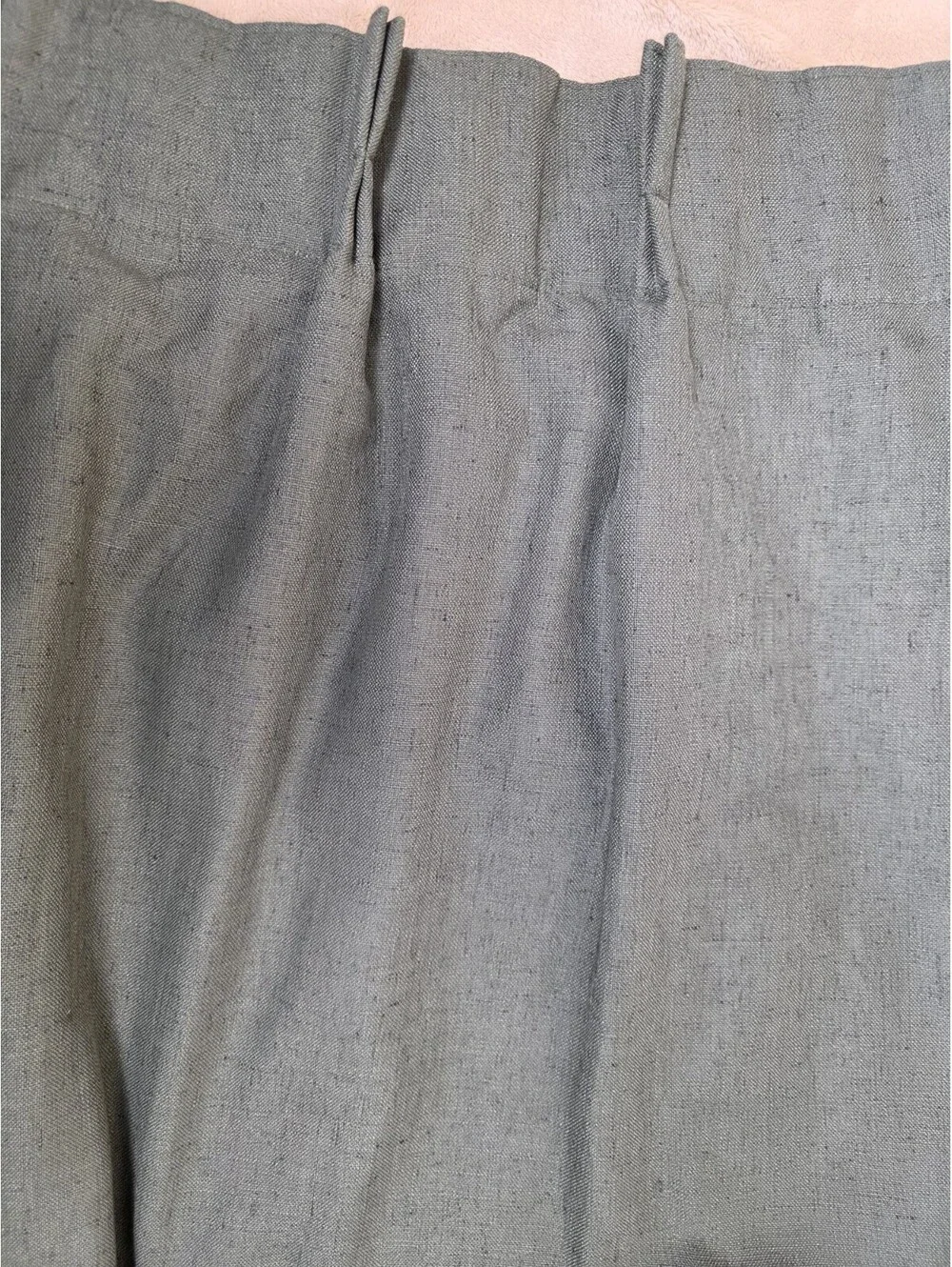 VTG Pinch Pleated Green Curtains Panels Lined Rubber Waighted 41